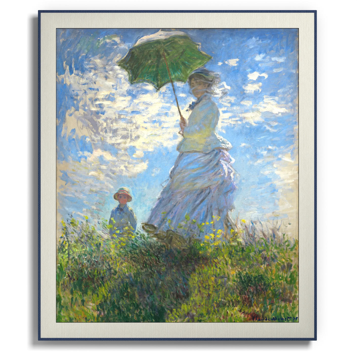 Front view of Anclude's museum-quality art print: Claude Monet’s Woman with a Parasol