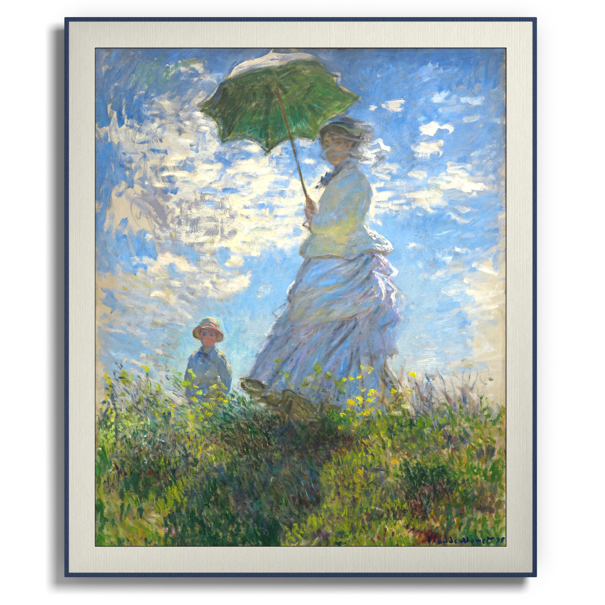 Front view of Anclude's museum-quality art print: Claude Monet’s Woman with a Parasol