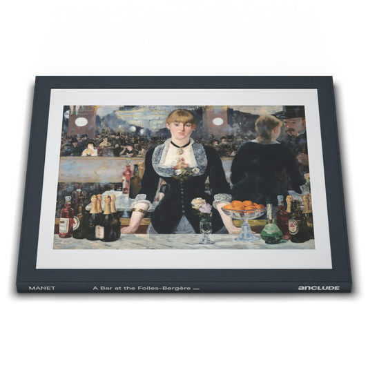 Low angle front view of Anclude's museum-quality art print: Édouard Manet’s A Bar at the Folies-Bergère