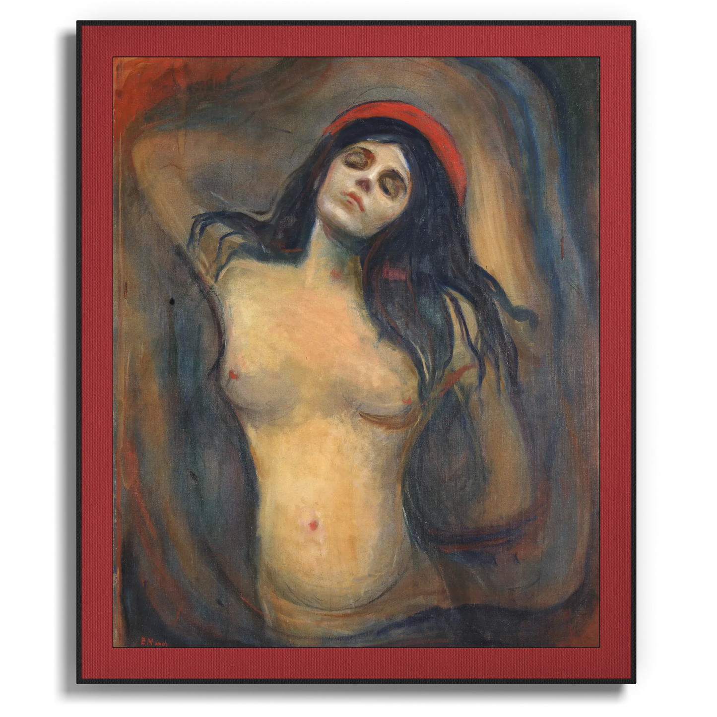 Front view of Anclude's museum-quality art print: Edvard Munch’s Madonna