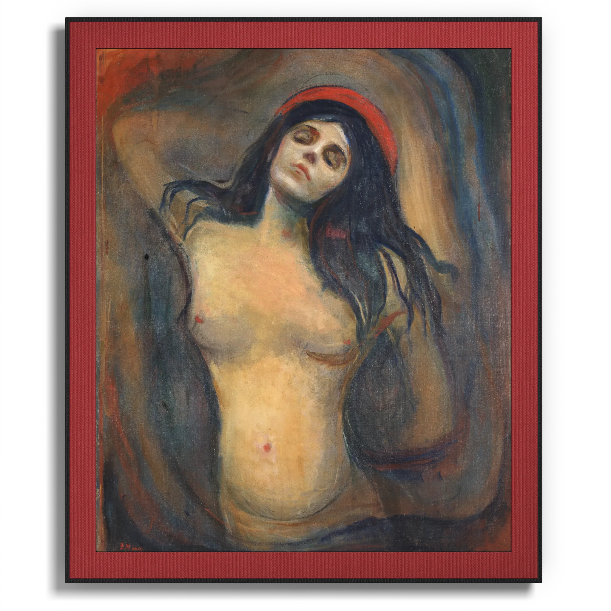Front view of Anclude's museum-quality art print: Edvard Munch’s Madonna