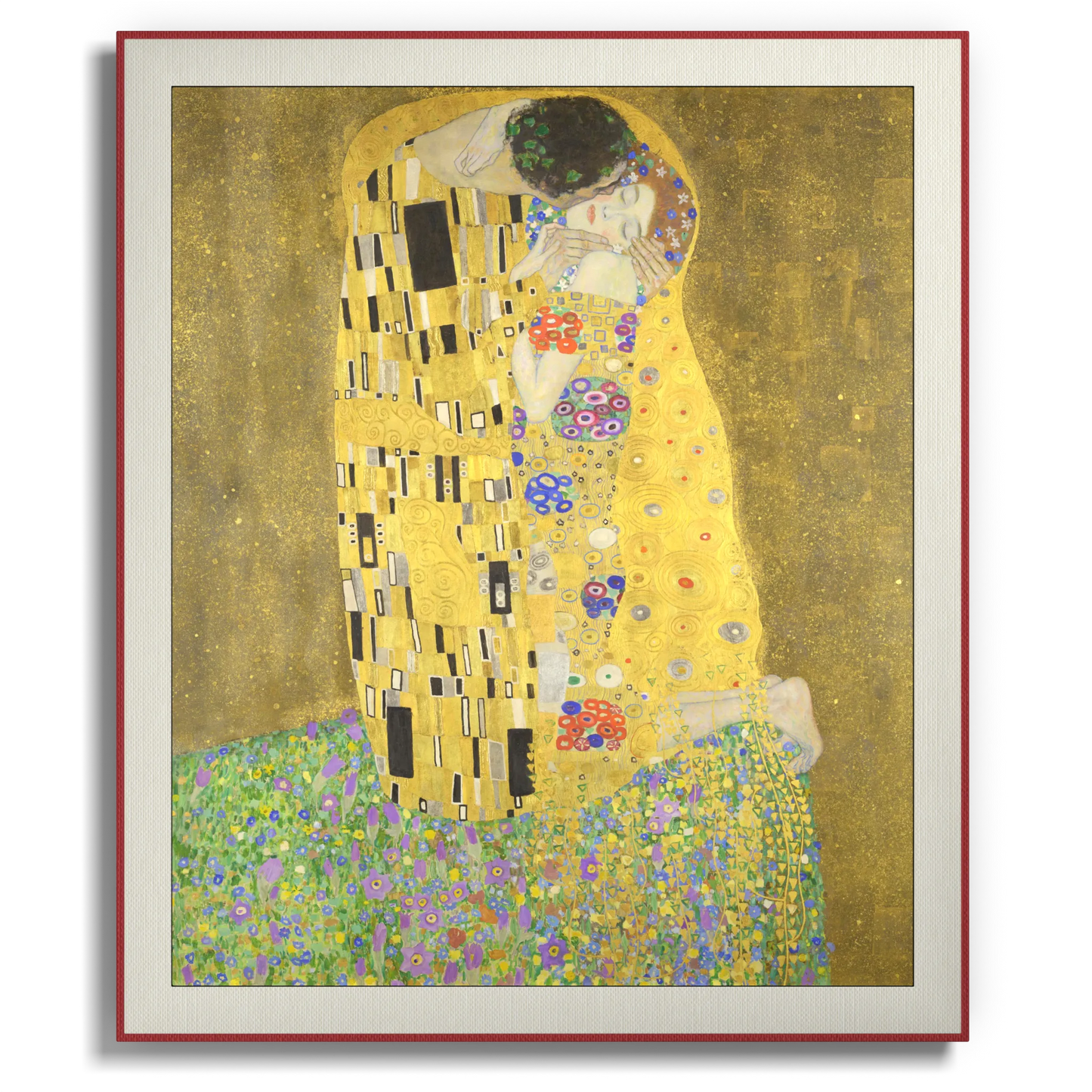 Front view of Anclude's museum-quality art print: Gustav Klimt’s The Kiss