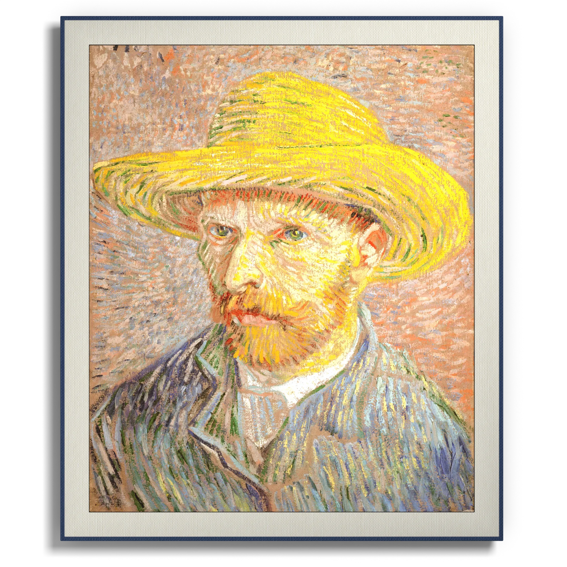 Front view of Anclude's museum-quality art print: Vincent Van Gogh’s Self Portrait with Straw Hat